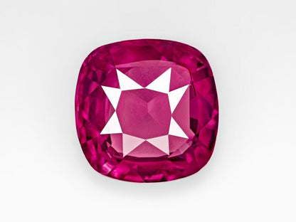 IGI Certified MOZAMBIQUE Ruby 4.01 Ct. Natural Untreated CUSHION Eye-Clean Rare Anniversary Gift