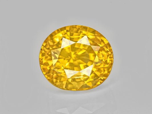 IGI Certified SRI LANKA Yellow Sapphire 5.94 Cts Natural Untreated Oval Valentine Day Gift