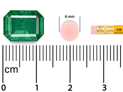 IGI Certified ZAMBIA Emerald 6.26 Ct. Grass Green Natural Octagon Cut Astrology Gift