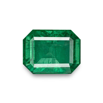 IGI Certified ZAMBIA Emerald 6.26 Ct. Grass Green Natural Octagon Cut Astrology Gift