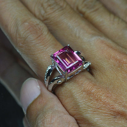 Wardah Pink Topaz Silver Ring