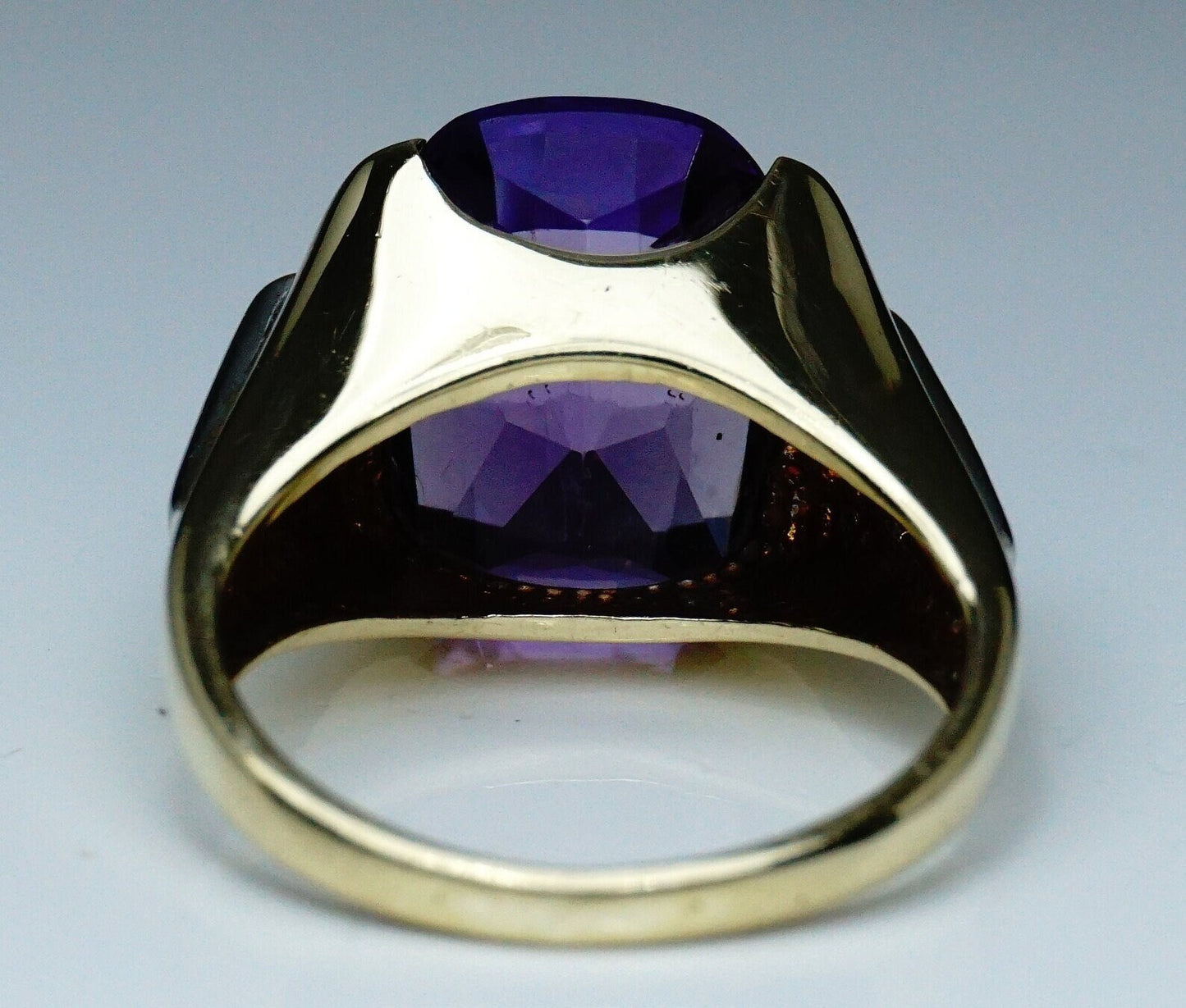 Natural Certified 7.25 carat Amethyst Ring 14k yellow Gold Ring Engagement Ring For Love gift