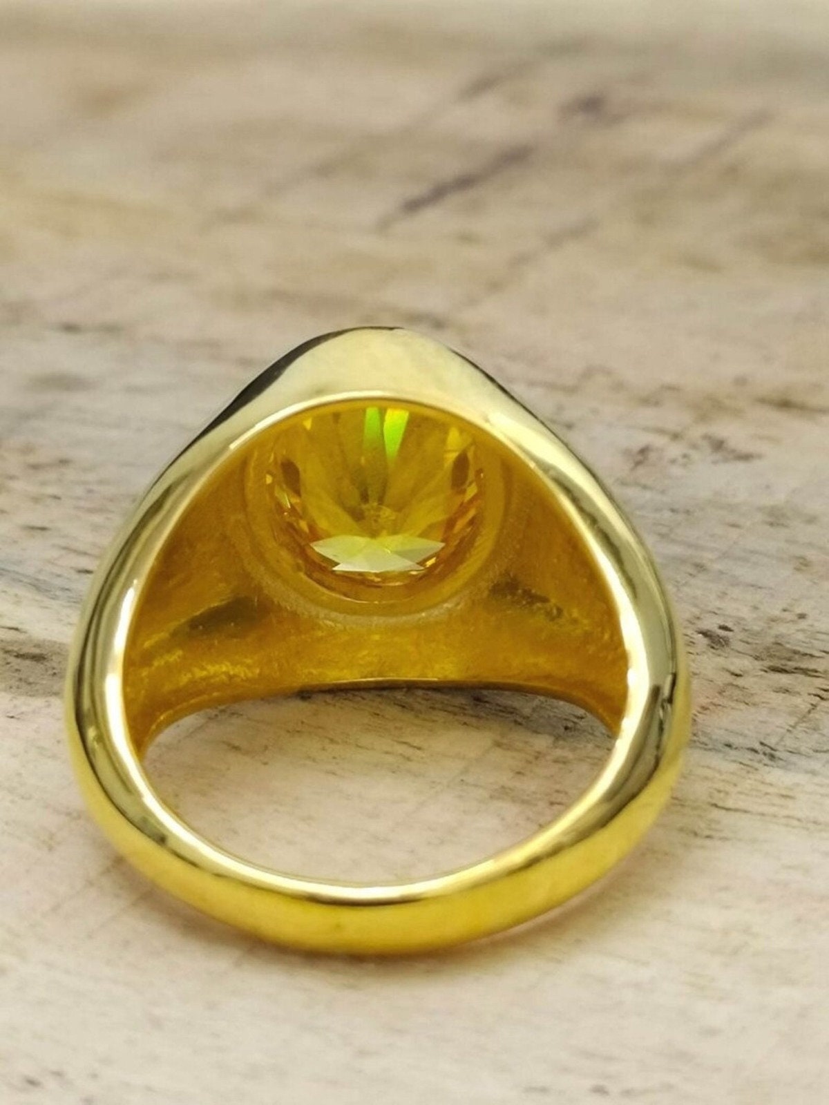 Natural Certified 5.25 carat Yellow Sapphire / Pukhraj Panchadhatu Rashi Ratan Astrological Purpose Ring Handmade Ring For Men's