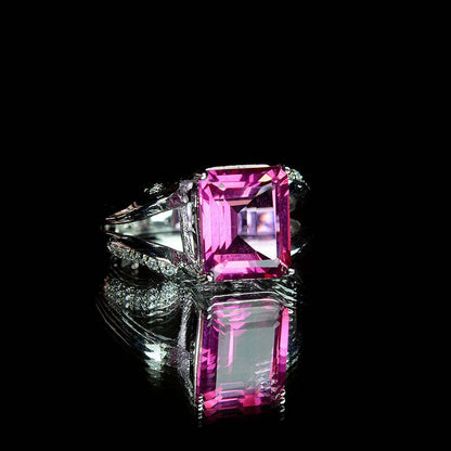 Wardah Pink Topaz Silver Ring