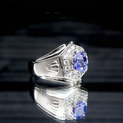 Layl Tanzanite Silver Engagement Ring