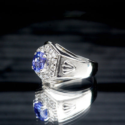 Layl Tanzanite Silver Engagement Ring