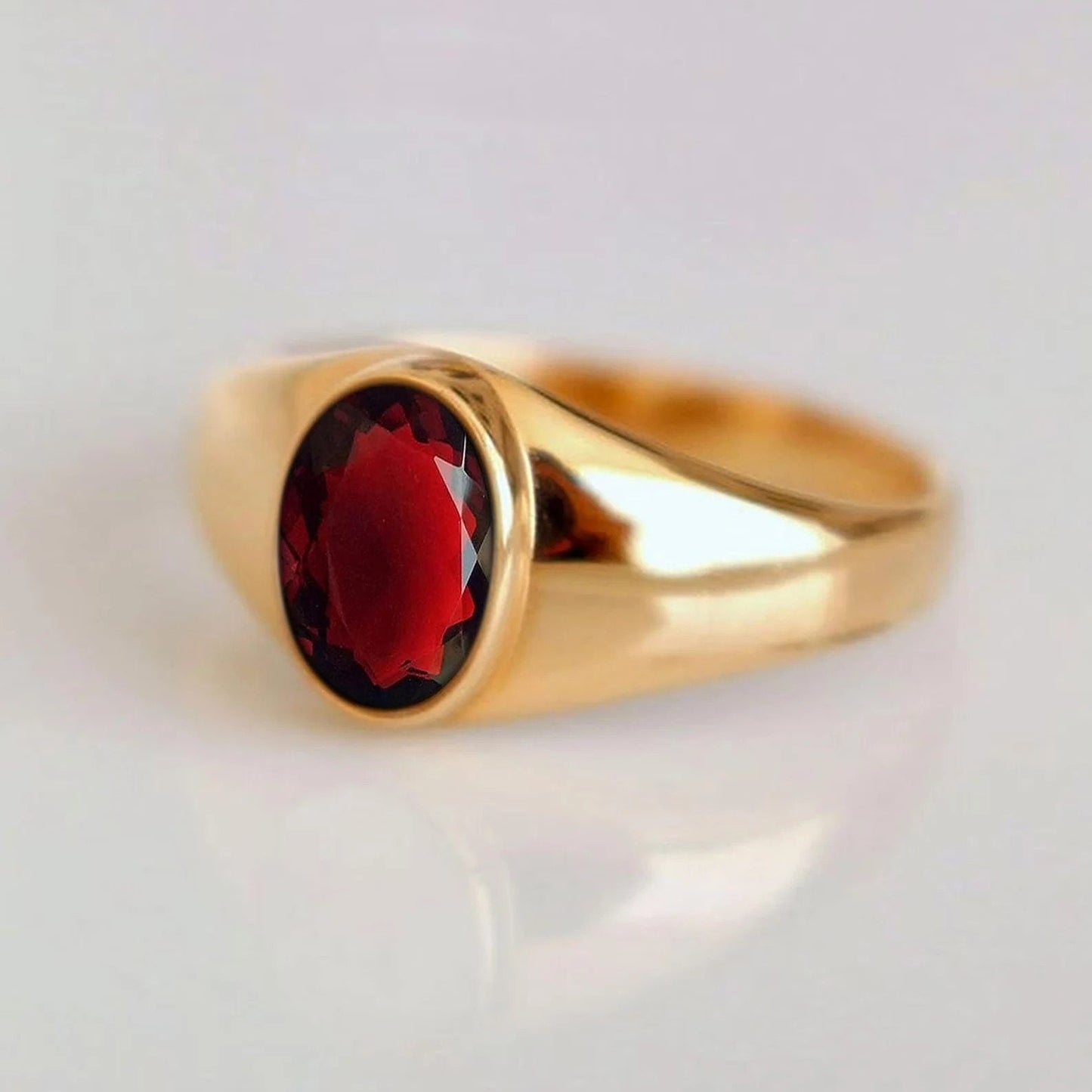 Natural Certified Hessonite Garnet/Gomed 6.25 Ct. Gemstone Unisex Ring Panchdhatu Ring