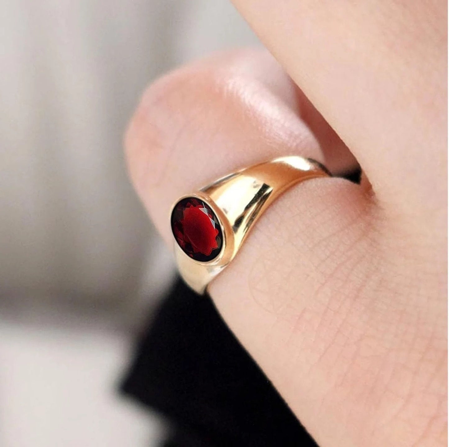 Natural Certified Hessonite Garnet/Gomed 6.25 Ct. Gemstone Unisex Ring Panchdhatu Ring