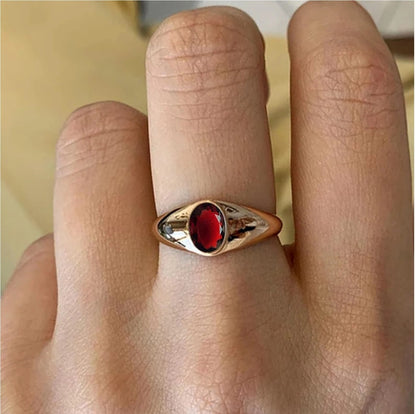 Natural Certified Hessonite Garnet/Gomed 6.25 Ct. Gemstone Unisex Ring Panchdhatu Ring